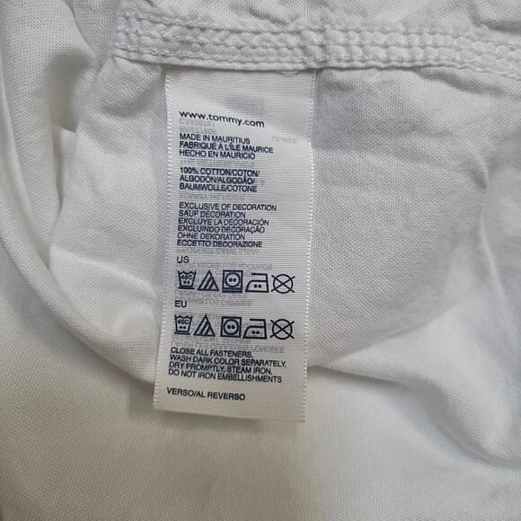 Vintage Tommy Hilfiger Men's White Button Down with Crest Sz L - Picture 2 of 7